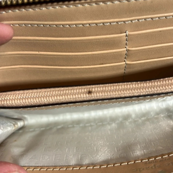 🌻 Kate Spade Wellesley Neda Leather Zip Around Wallet in Porcelain - Picture 10 of 12